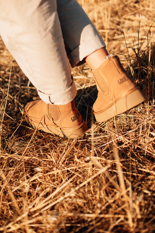 Botín Plataforma Mujer Tranqueras Camel