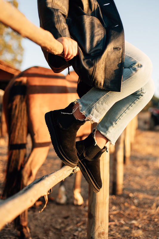 Botín Mujer Boyeras Negro
