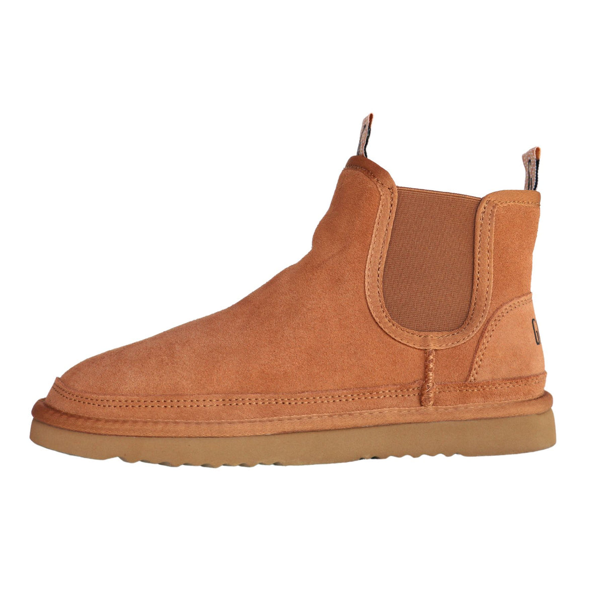 Botín Chelsea de Gamuza y Chiporro Mujer Boyeras Camel