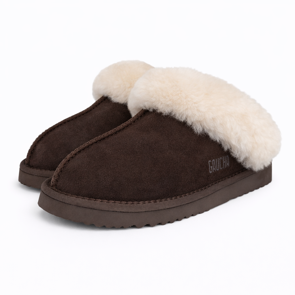 Pantuflas de Gamuza y Chiporro Mujer Chifleras Moro