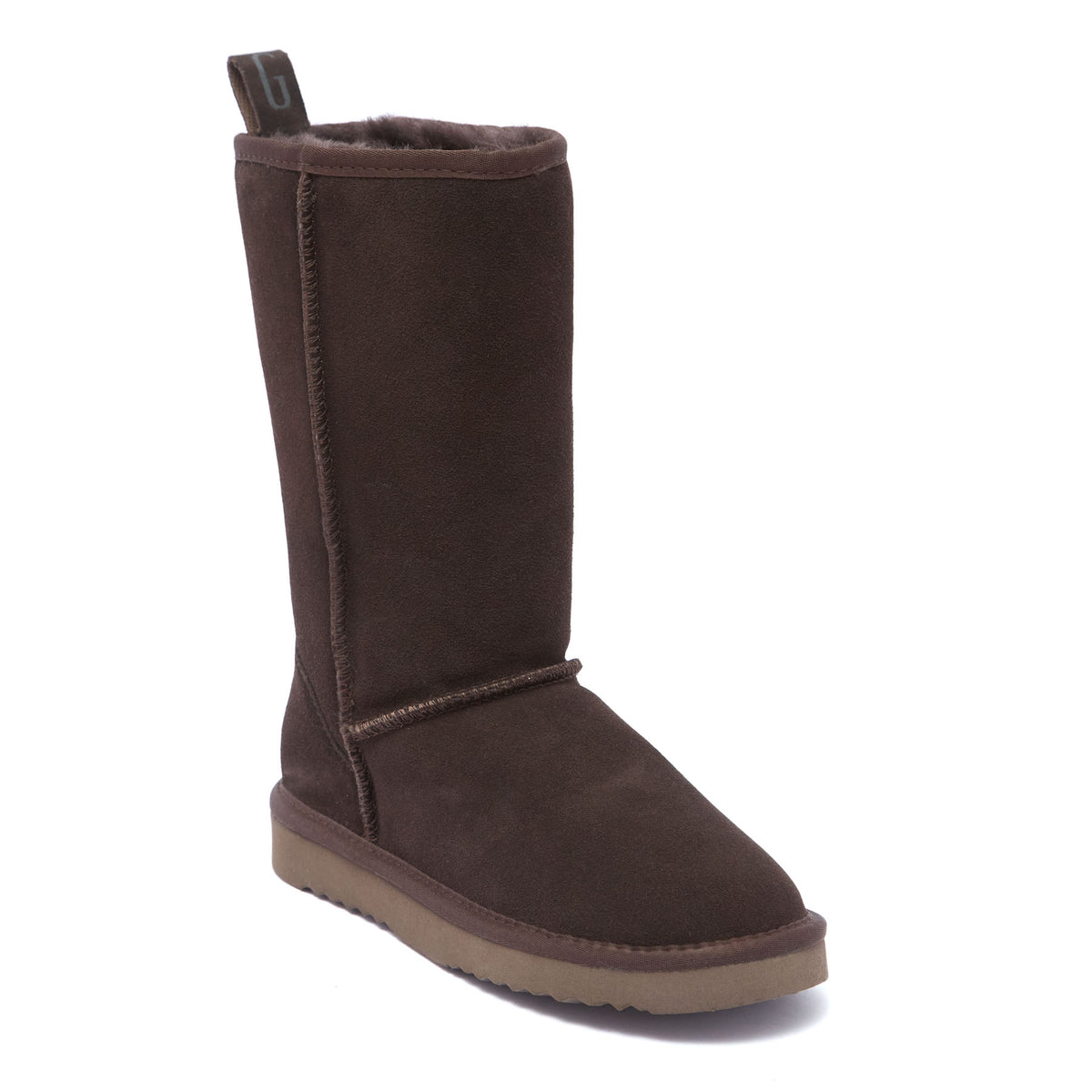 Botas Largas de Gamuza y Chiporro Mujer Rudas Moro